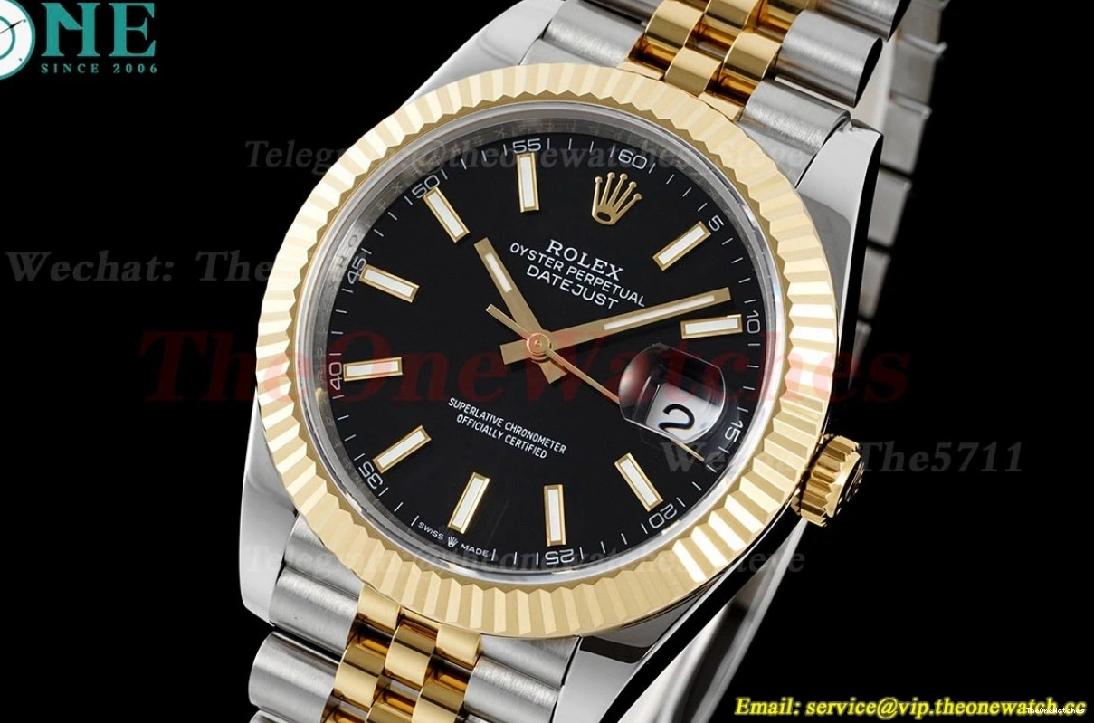 Datejust GMF Black 41mm SS Stk 126333 VR3235 YG 0219